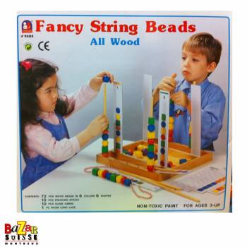Fancy String Beads - jeux en bois pour enfants
