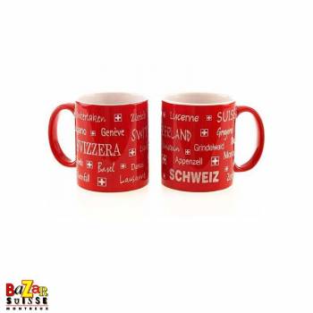 Swiss city mug - red