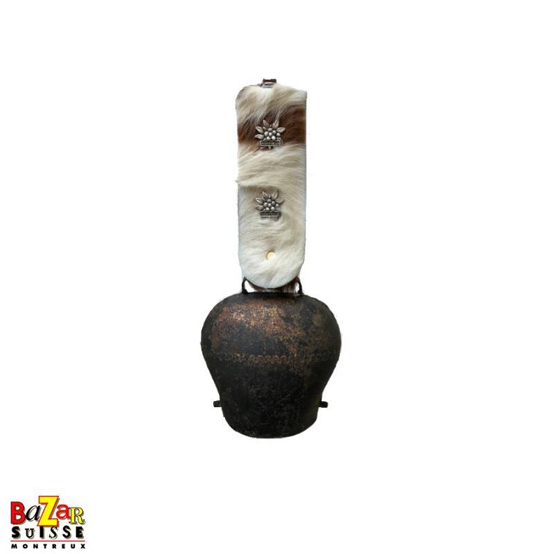 Old Tyrolian bell with fur & metal Edelweiss Old Tyrolian bell with fur & metal Edelweiss
