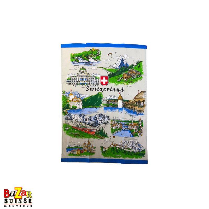 Kitchen towel - Swiss views