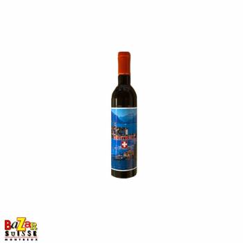 Decorative magnet bottle of wine - Montreux