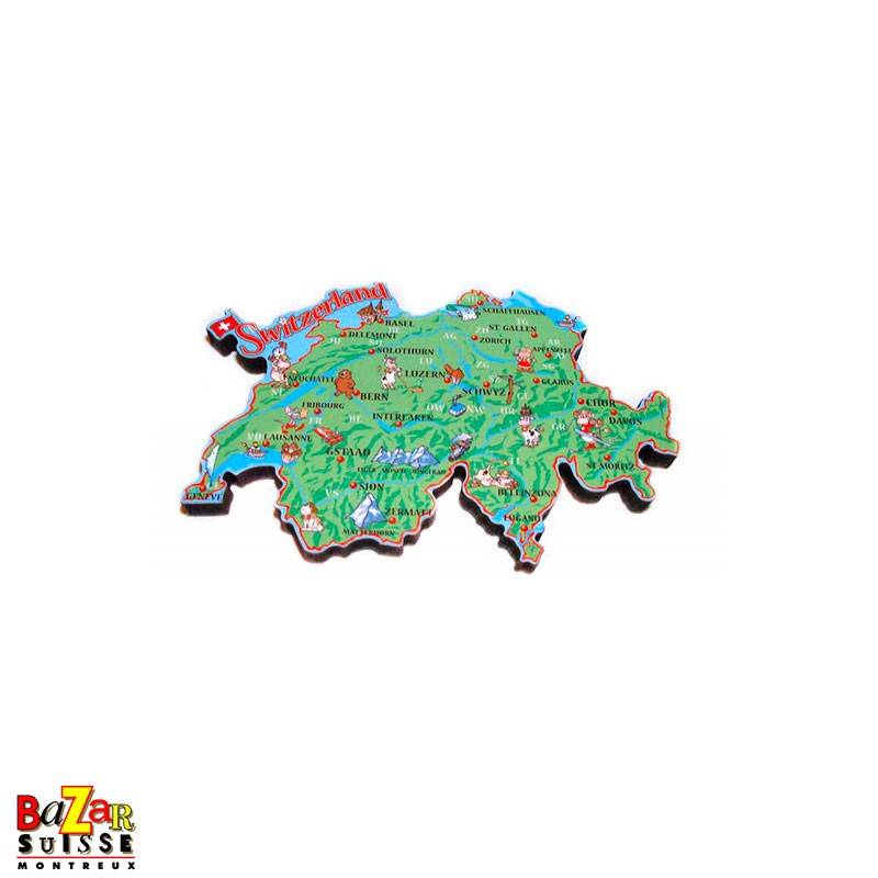 Decorative fridge magnet - Swiss map Decorative fridge magnet - Swiss map