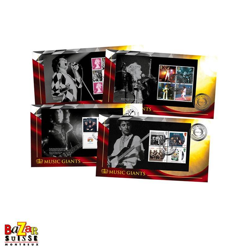 Stamps - Queen Prestige Booklet Set of 4 Covers Stamps - Queen Prestige Booklet Set of 4 Covers