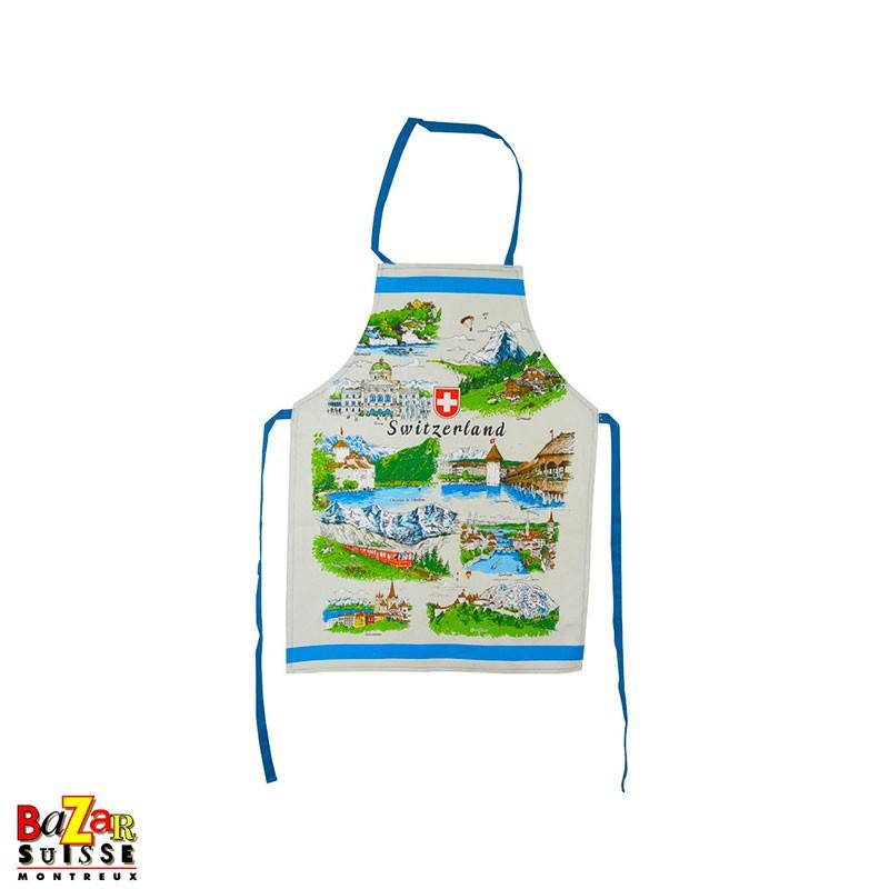 Kitchen apron - Swiss views