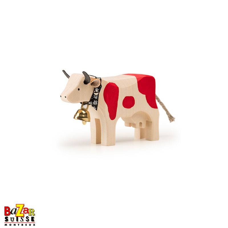 Red wooden cow - small
