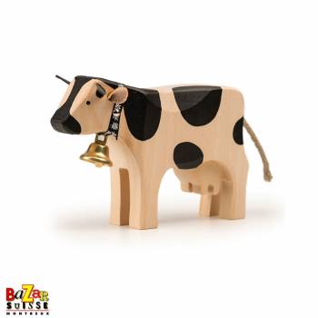 Black wooden cow - medium