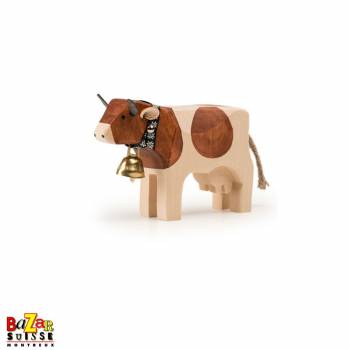 Brown wooden cow - small