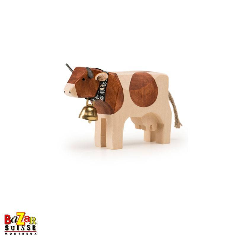 Brown wooden cow - small
