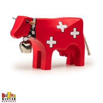 Vache en bois suisse - grande