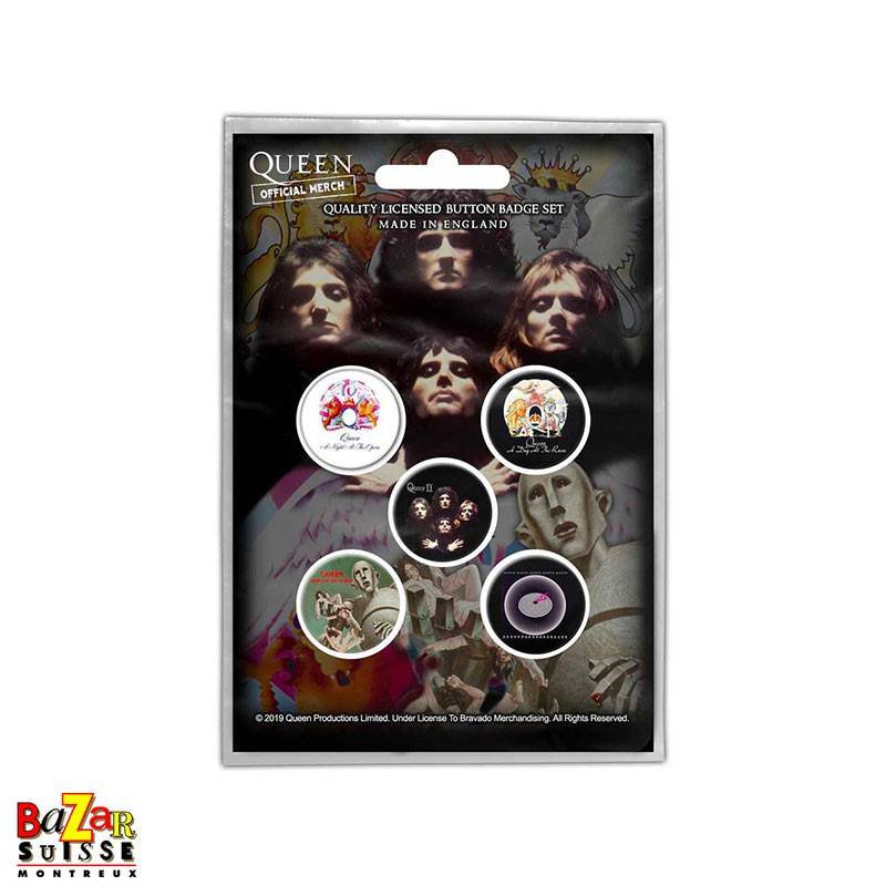 Set de 5 badge Queen - Early Albums