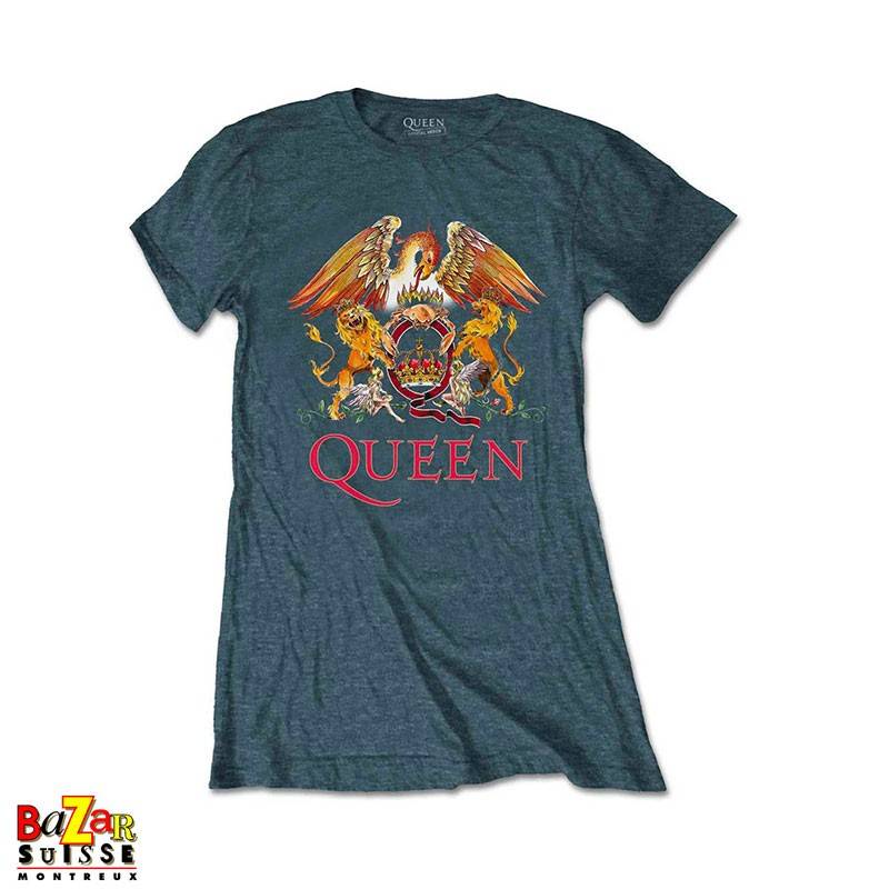 Woman T-shirt Queen Crest grey