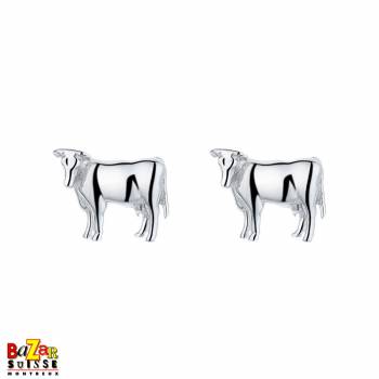 Cow earrings - White Alpina