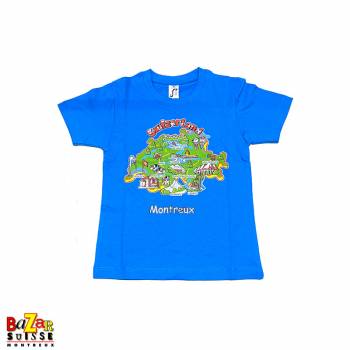 T-shirt enfant - carte suisse