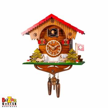 Quartz cuckoo-clock - 2 goats