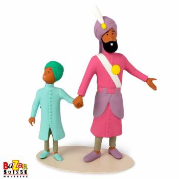 Maharaja and his son figurine
