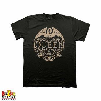 T-shirt Queen floral Crest