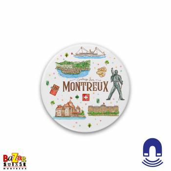 Aimant décoratif rond -...