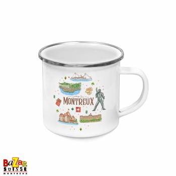 Tasse émail - sujets Montreux