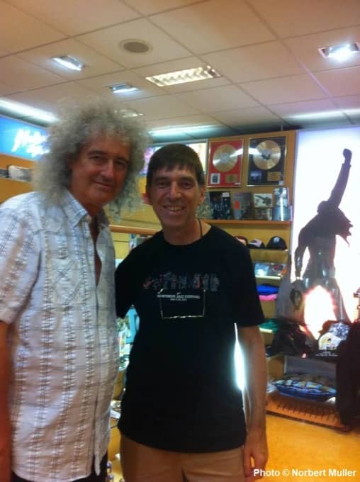 Brian May and Norbert Müller at Bazar Suisse