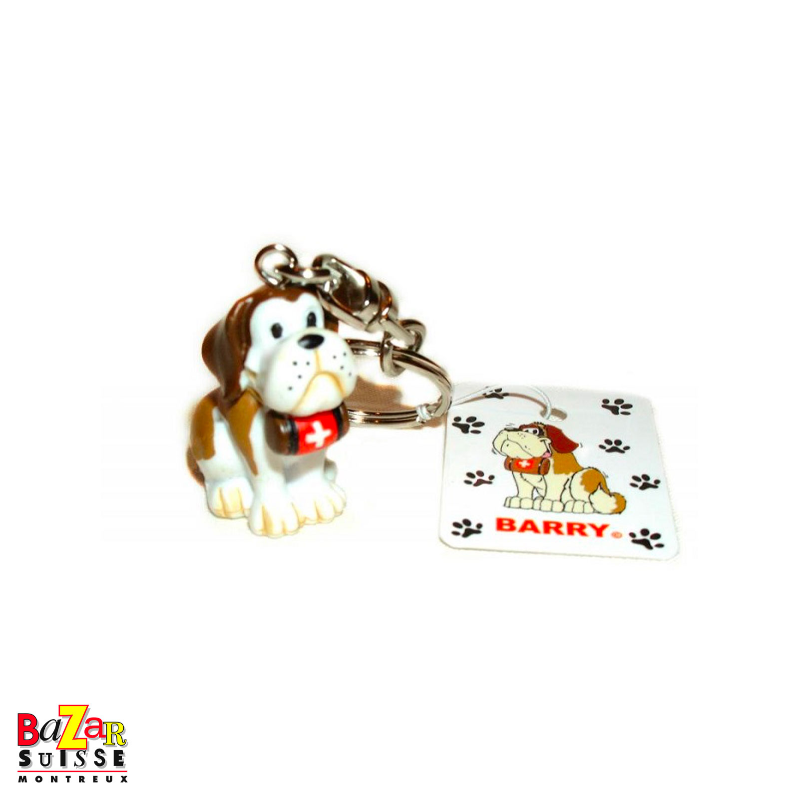 Saint Bernard keyring with barrel