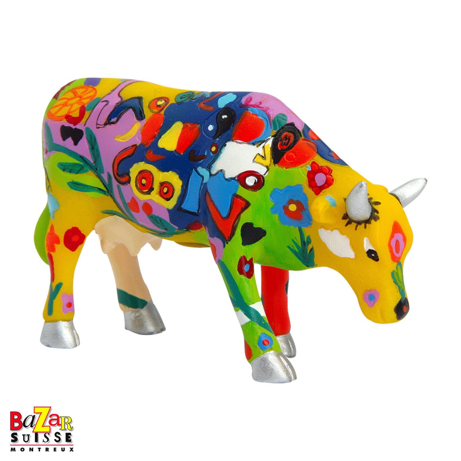 Groovy cow figurine - CowParade - 7 x 2 x 4 cm