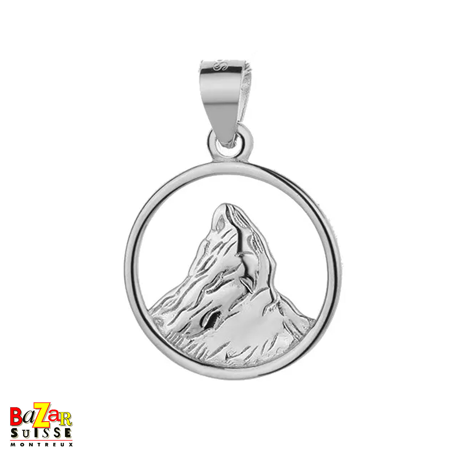 White Alpina Matterhorn pendant in 925 silver with chain