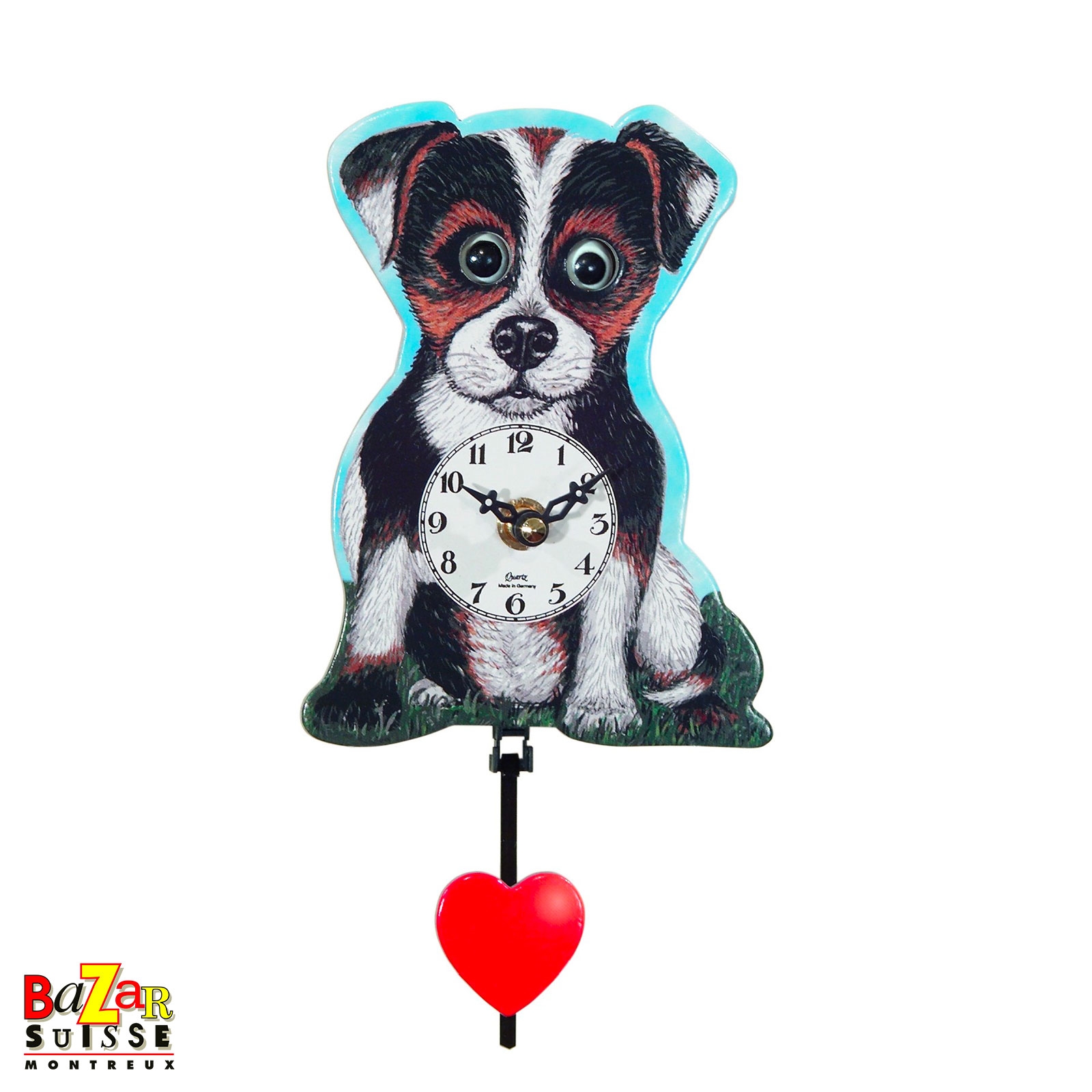 Puppy quartz clock - 15 cm
