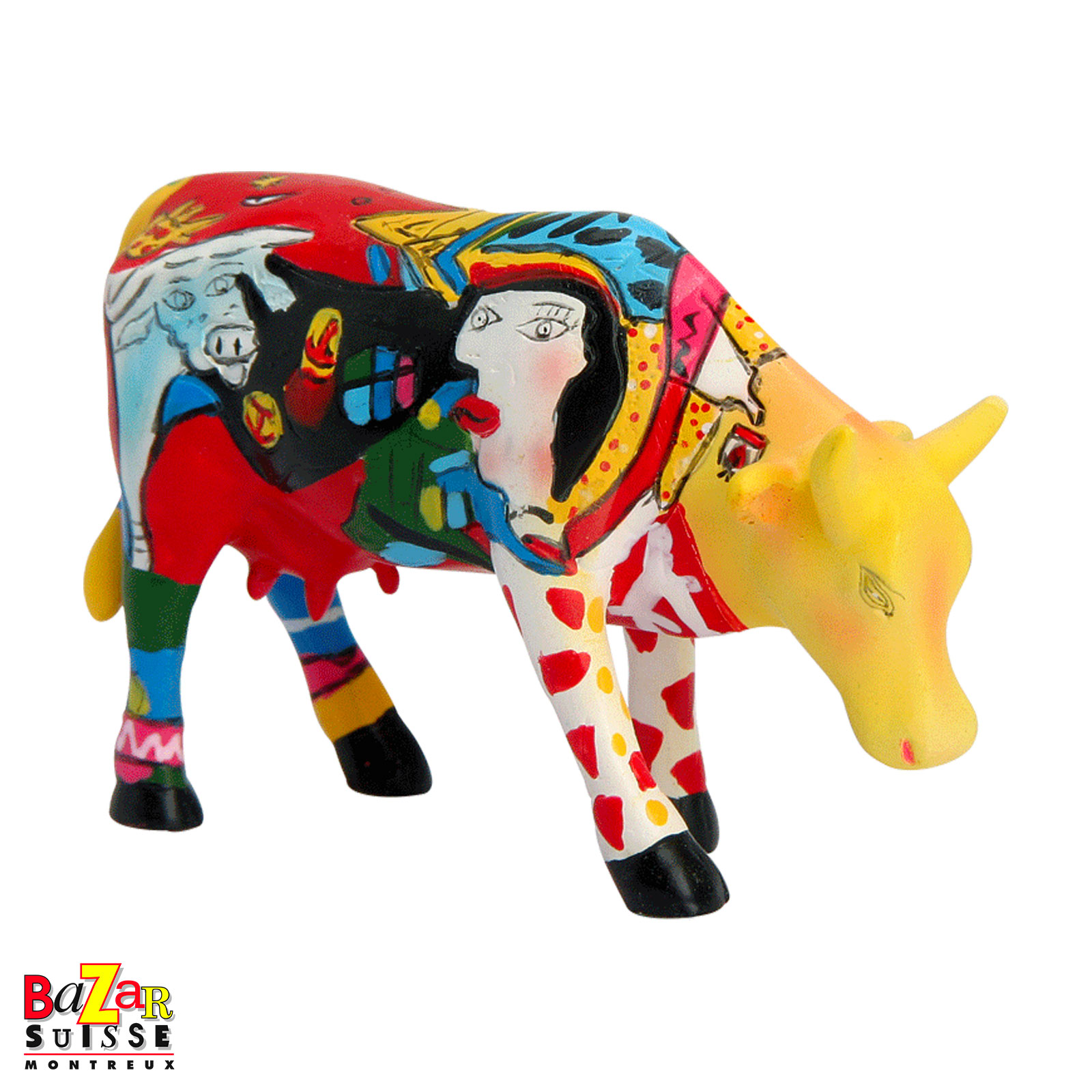 Hommage to Picowso’s African Period cow figurine - CowParade - 7 x 2 x 4 cm