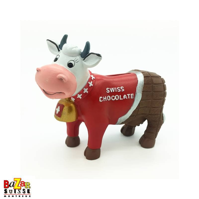 Salvadanaio mucca svizzera - cioccolato