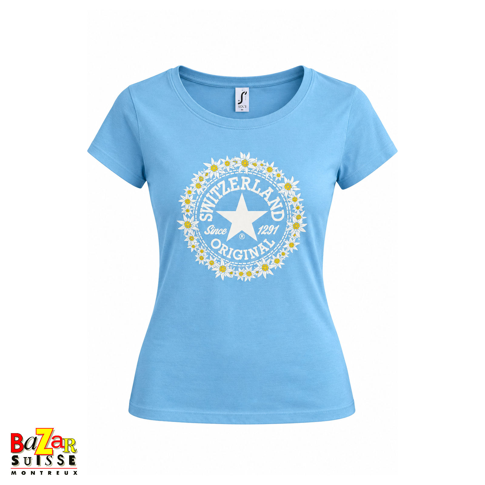 Women’s Switzerland Original Edelweiss T-shirt - light blue