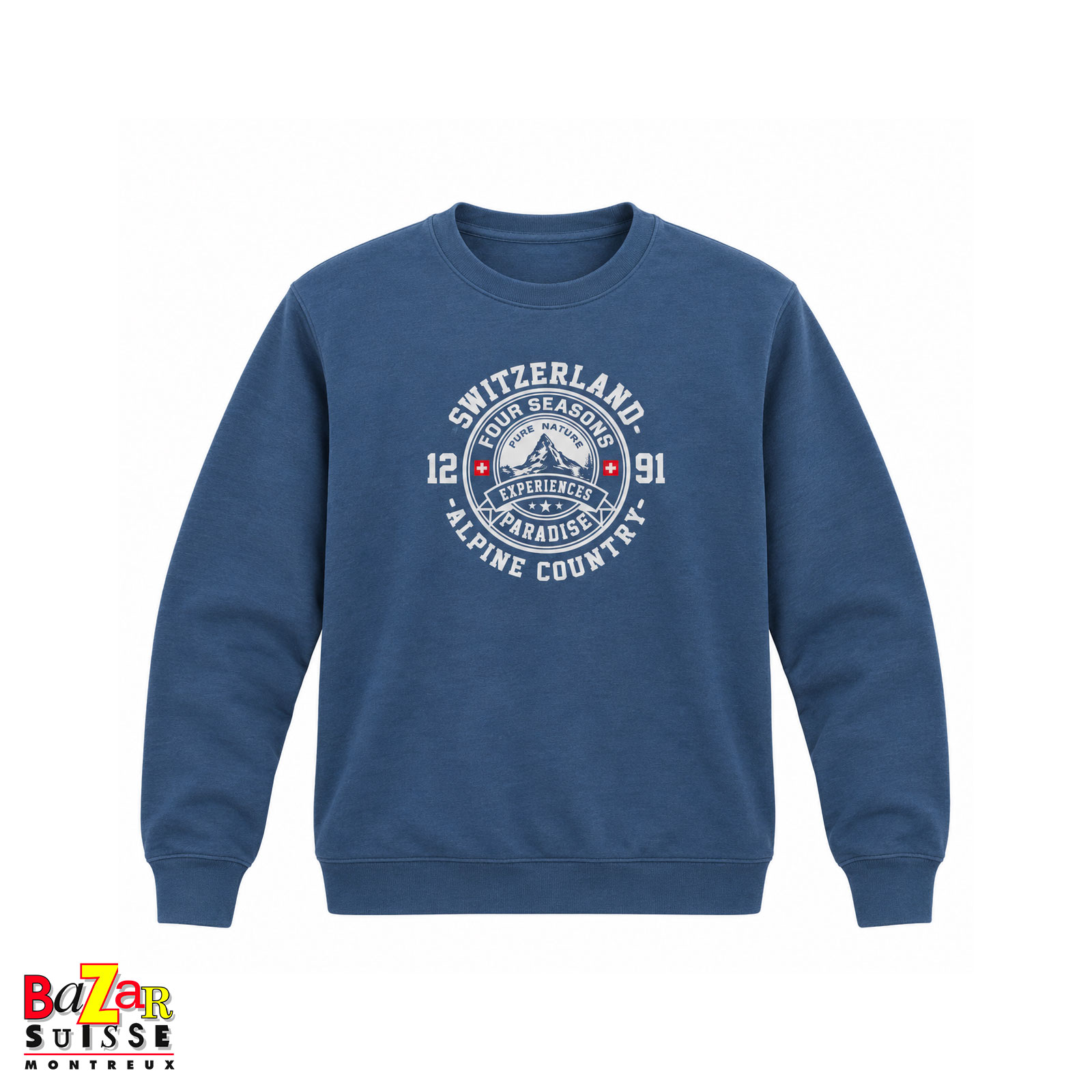 Unisex-Sweatshirt Switzerland Alpine Country - blau