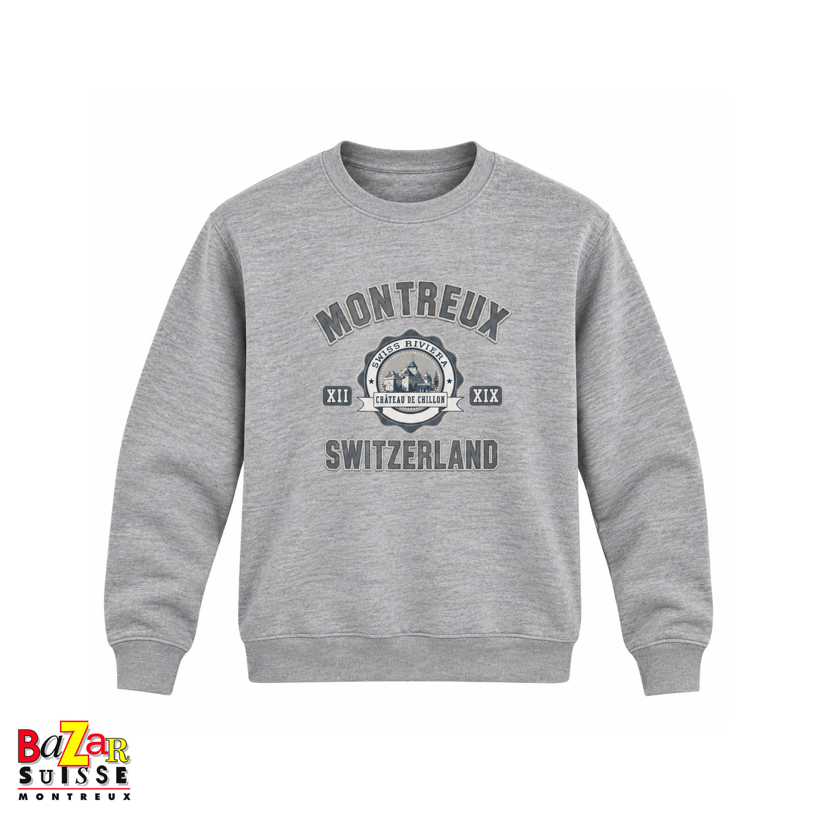 Sweatshirt Switzerland Montreux University - Hellgrau