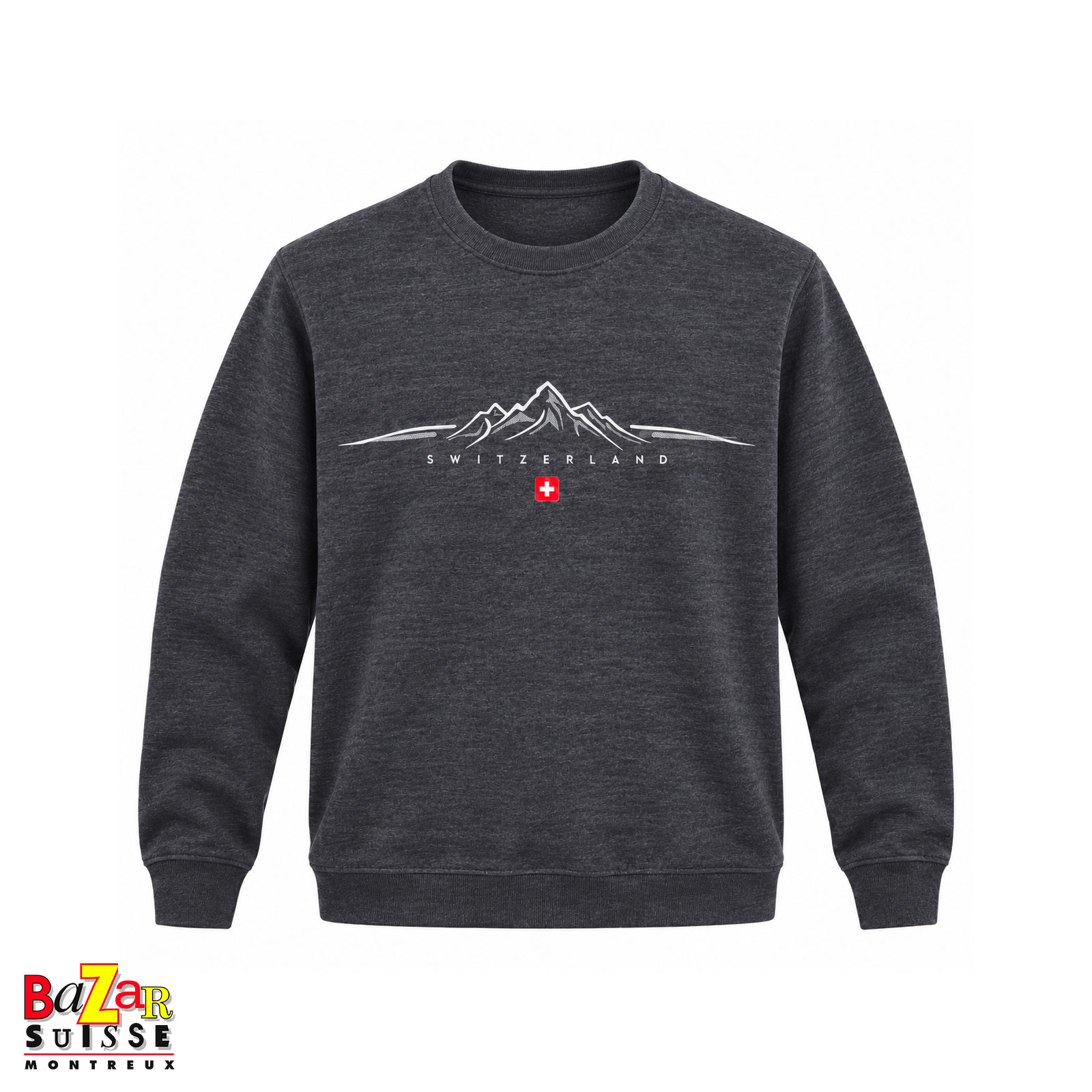 Sweatshirt Switzerland Mountain - Anthrazit