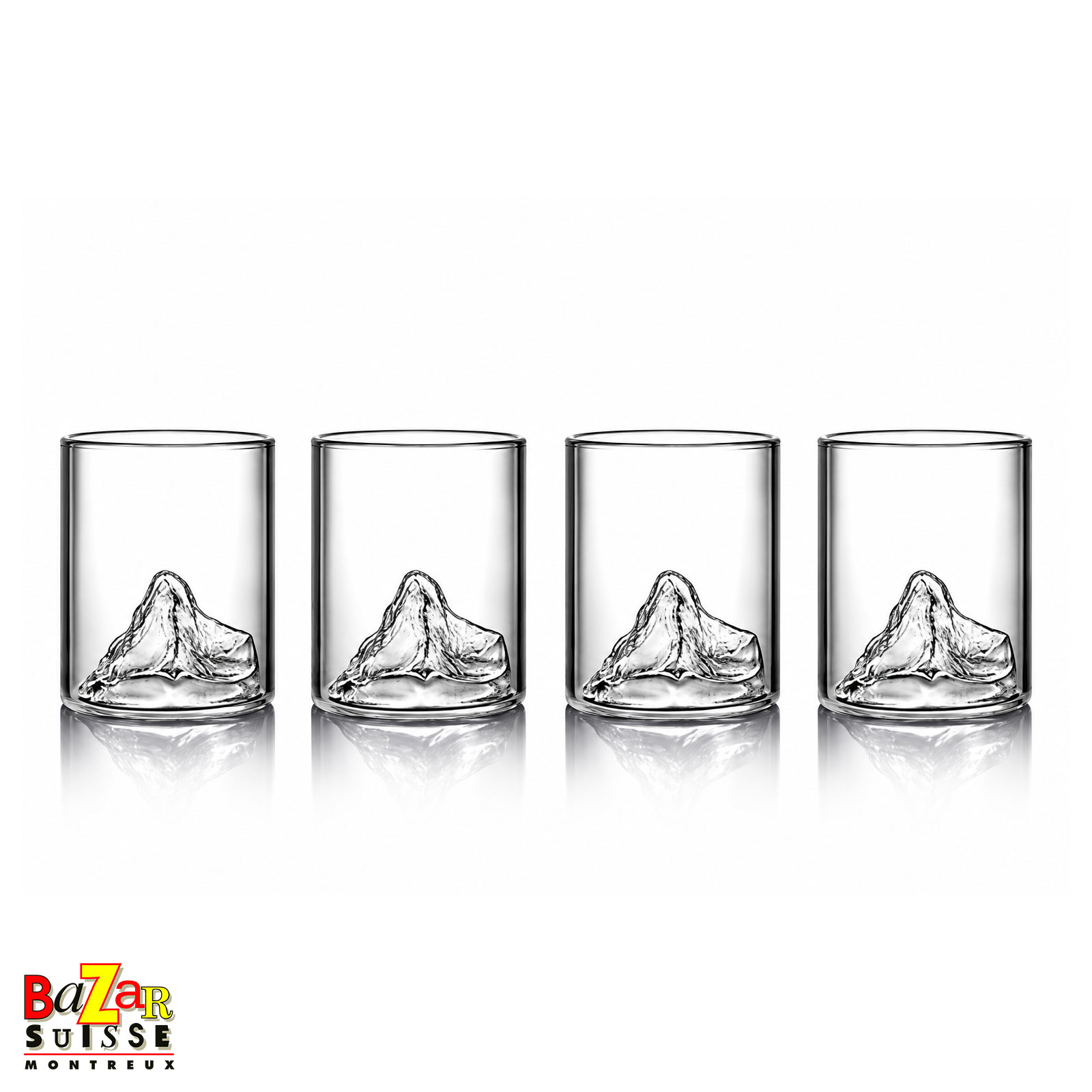 Set mit 4 Matterhorn-Schnapsgläsern - Alpinte