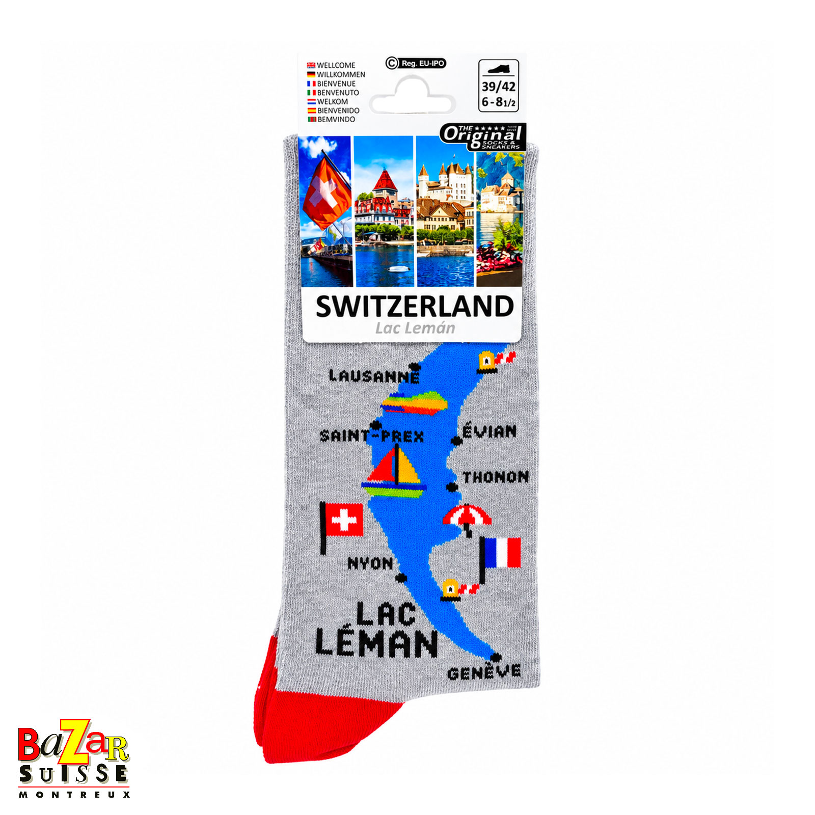Socks - Lake Geneva map