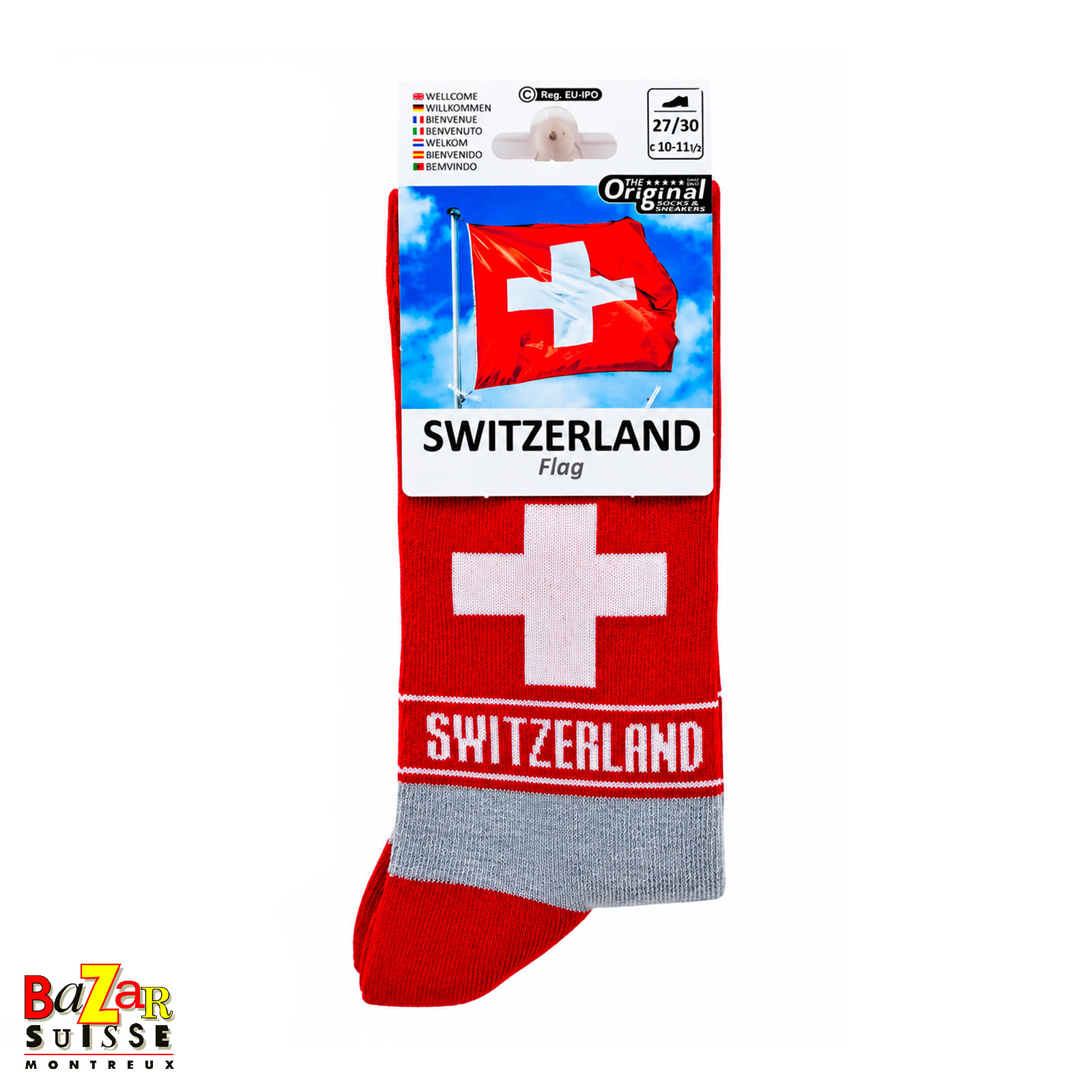 Children’s socks - Swiss cross, red