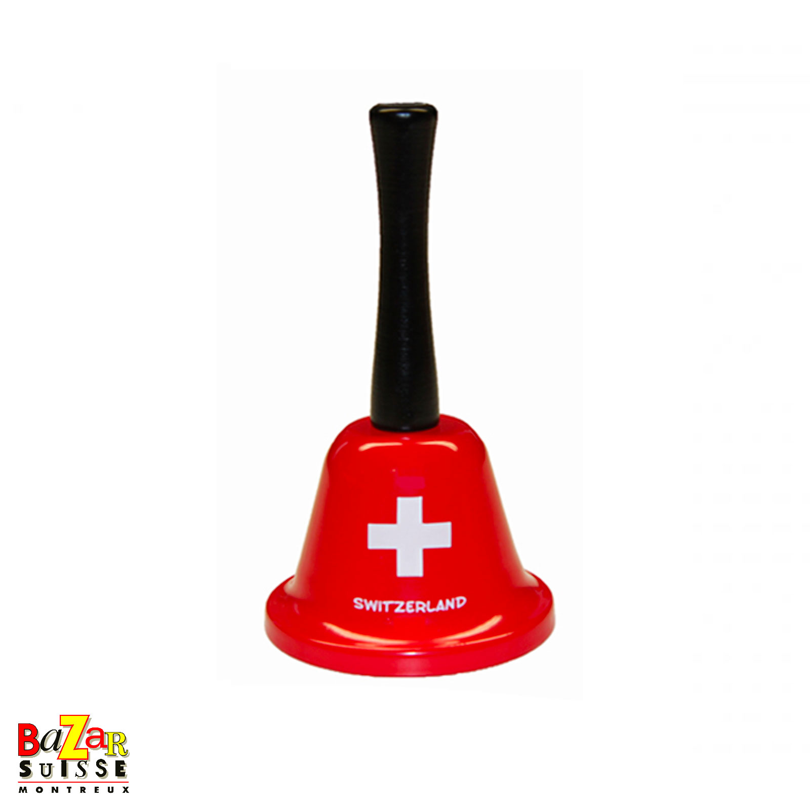 Campanella da tavolo rossa - Croce svizzera