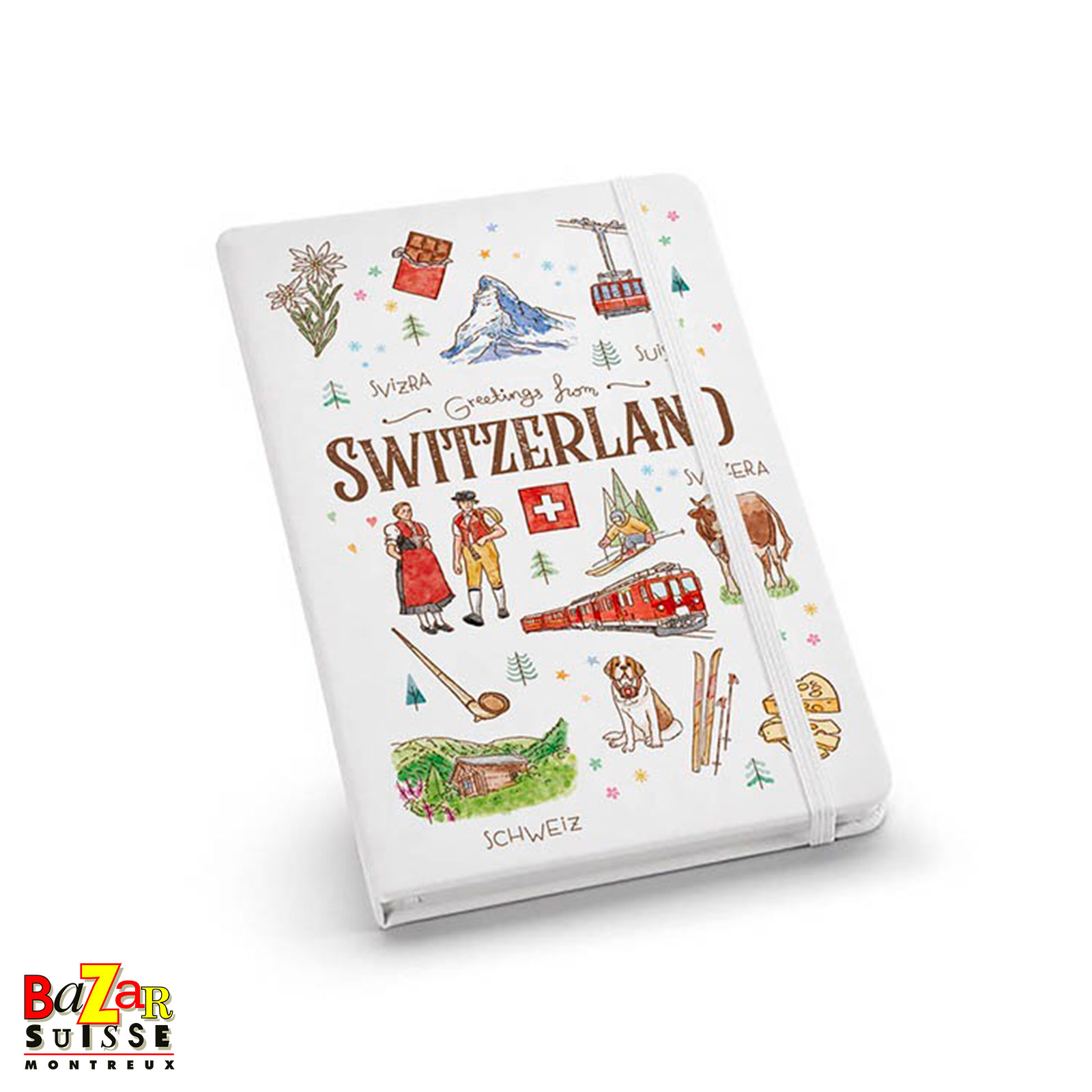 Quaderno Switzerland - motivi svizzeri e pagine bianche