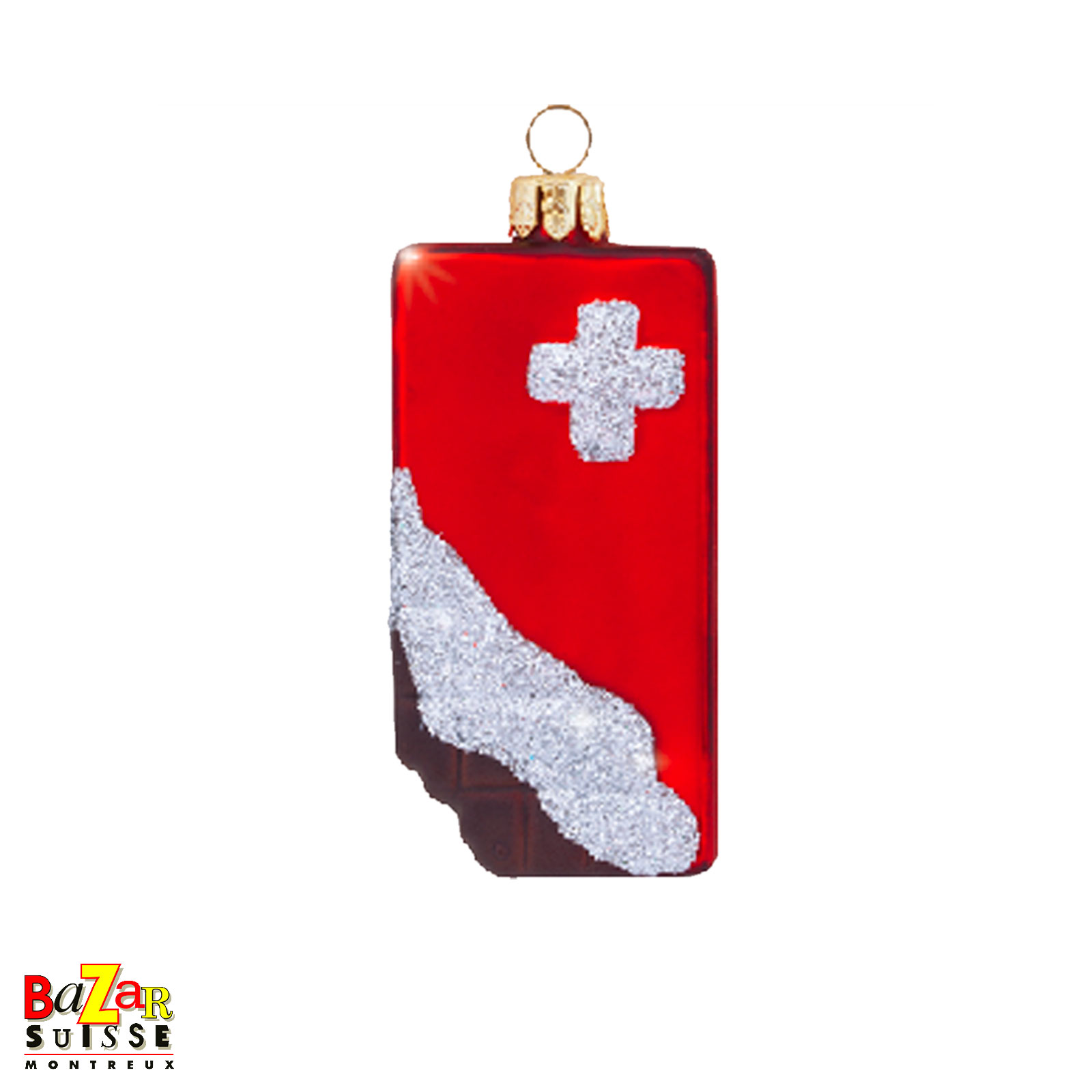Glass Christmas ornament - chocolate bar