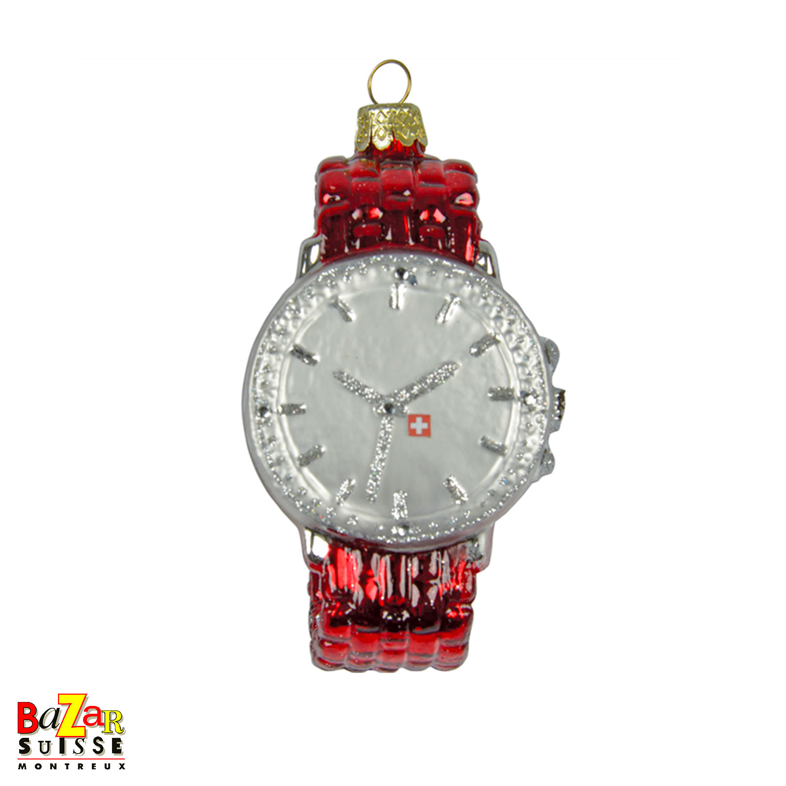Glass Christmas ornament - wristwatch