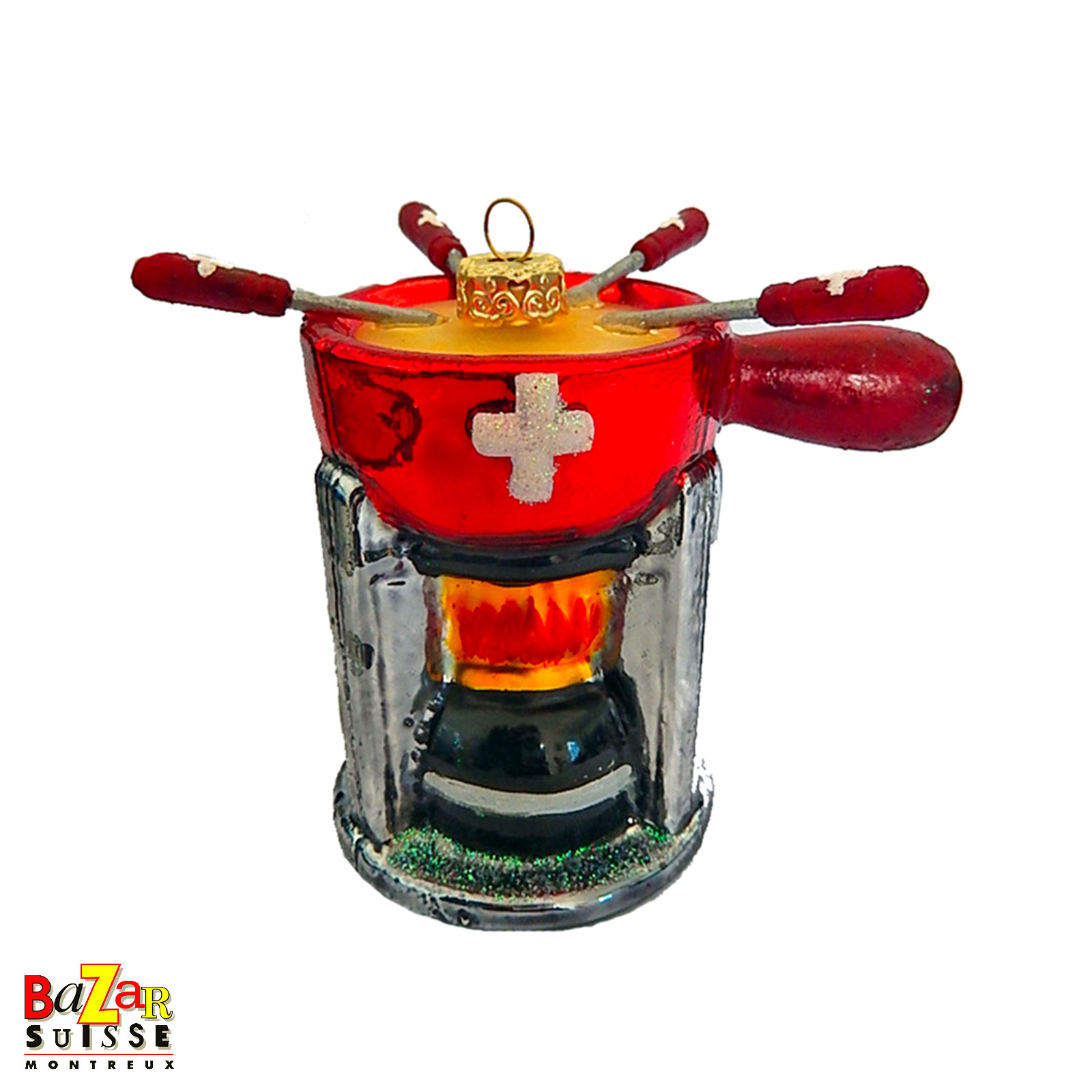 Glass Christmas ornament - fondue