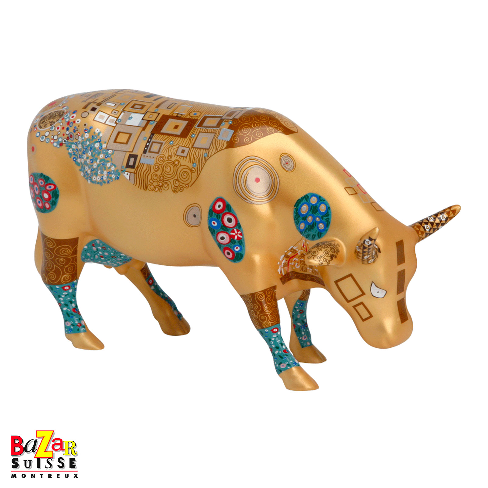 Vache Klimt - CowParade - 16 x 5 x 11 cm