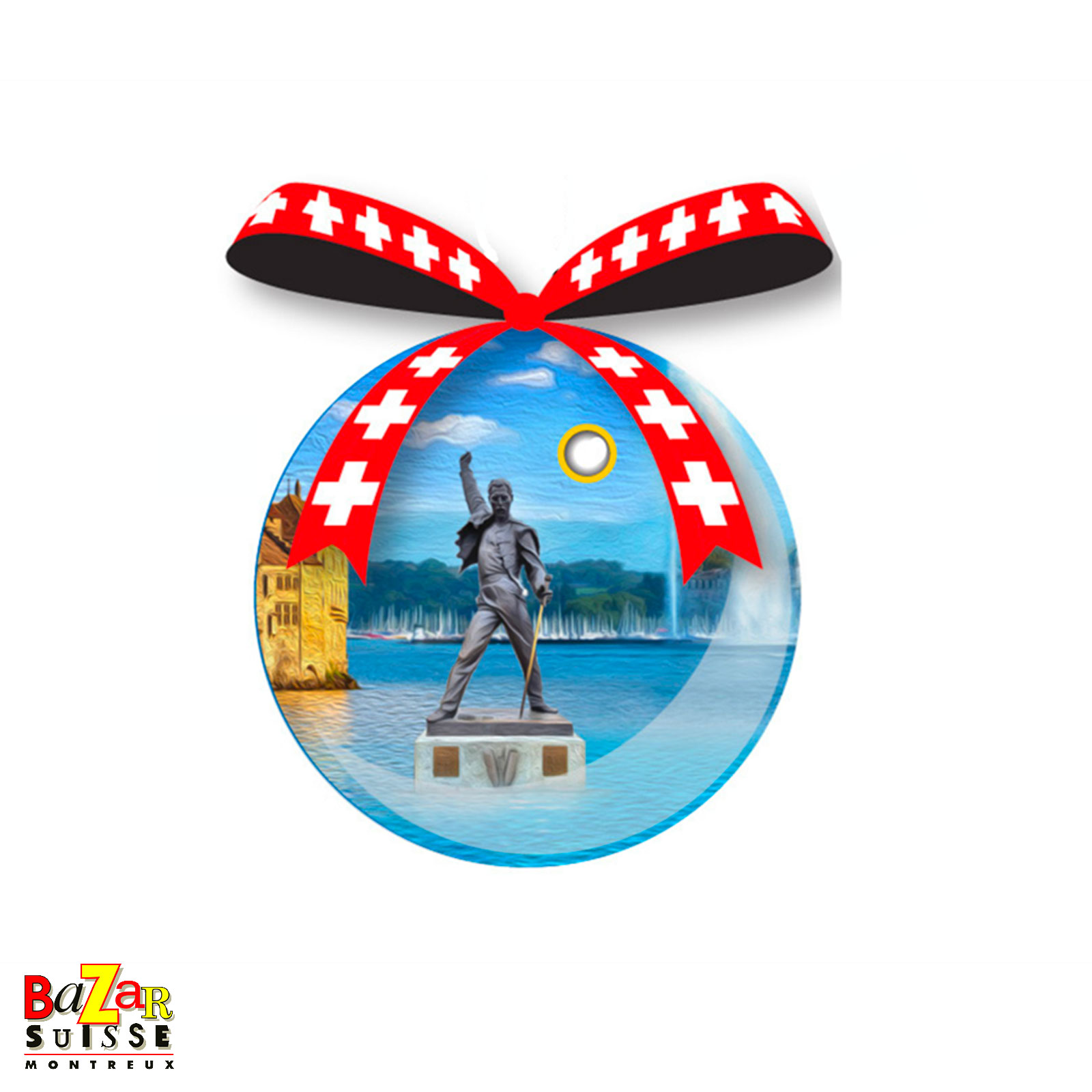 Lake Geneva LED Christmas ornament
