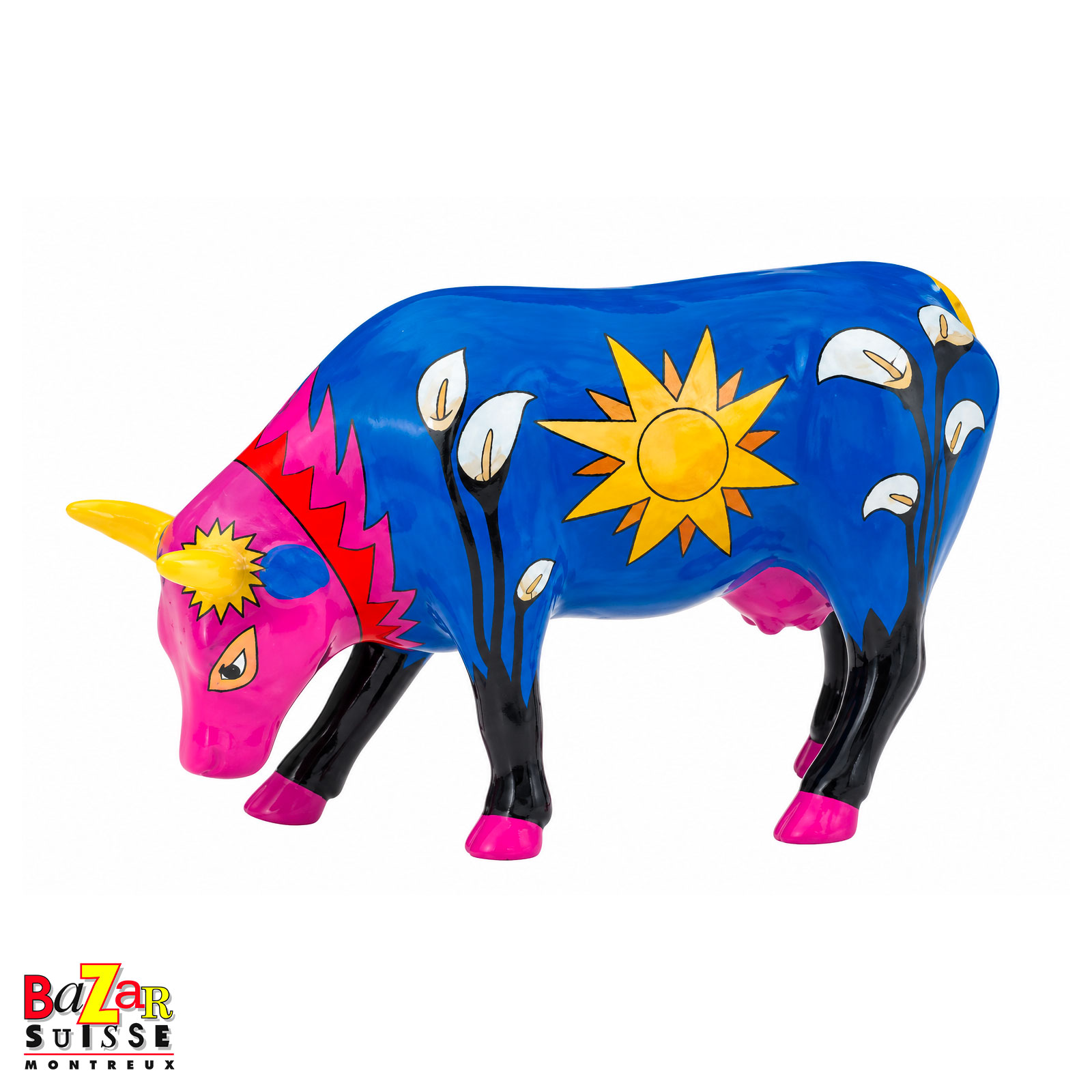 Vache Vaca sol - CowParade - 16 x 5 x 11 cm