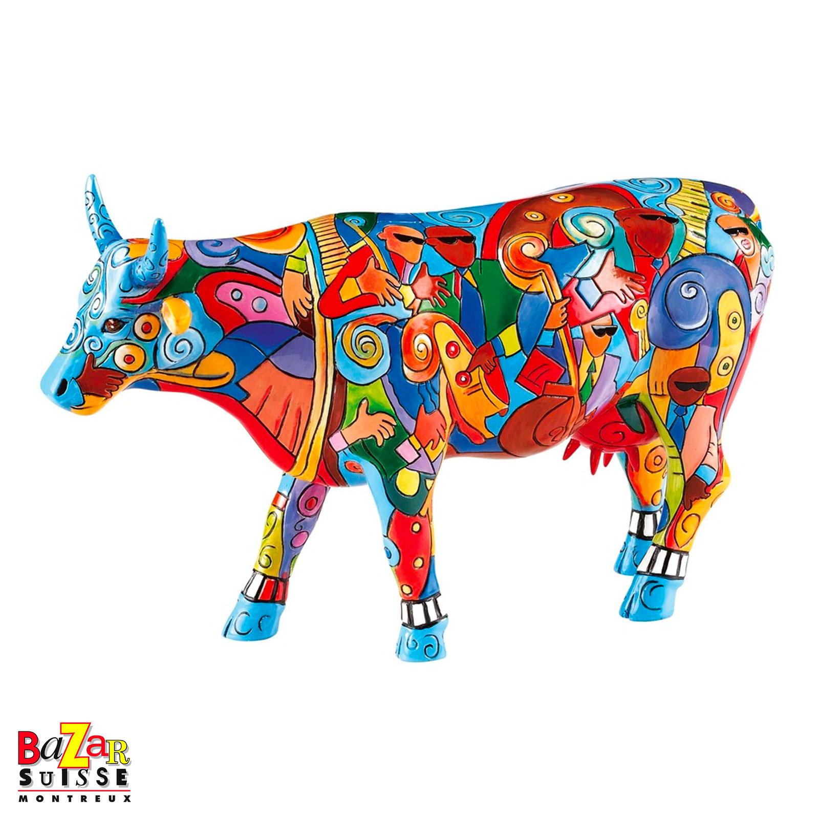 Musicow cow figurine - CowParade - 30 x 9 x 20 cm