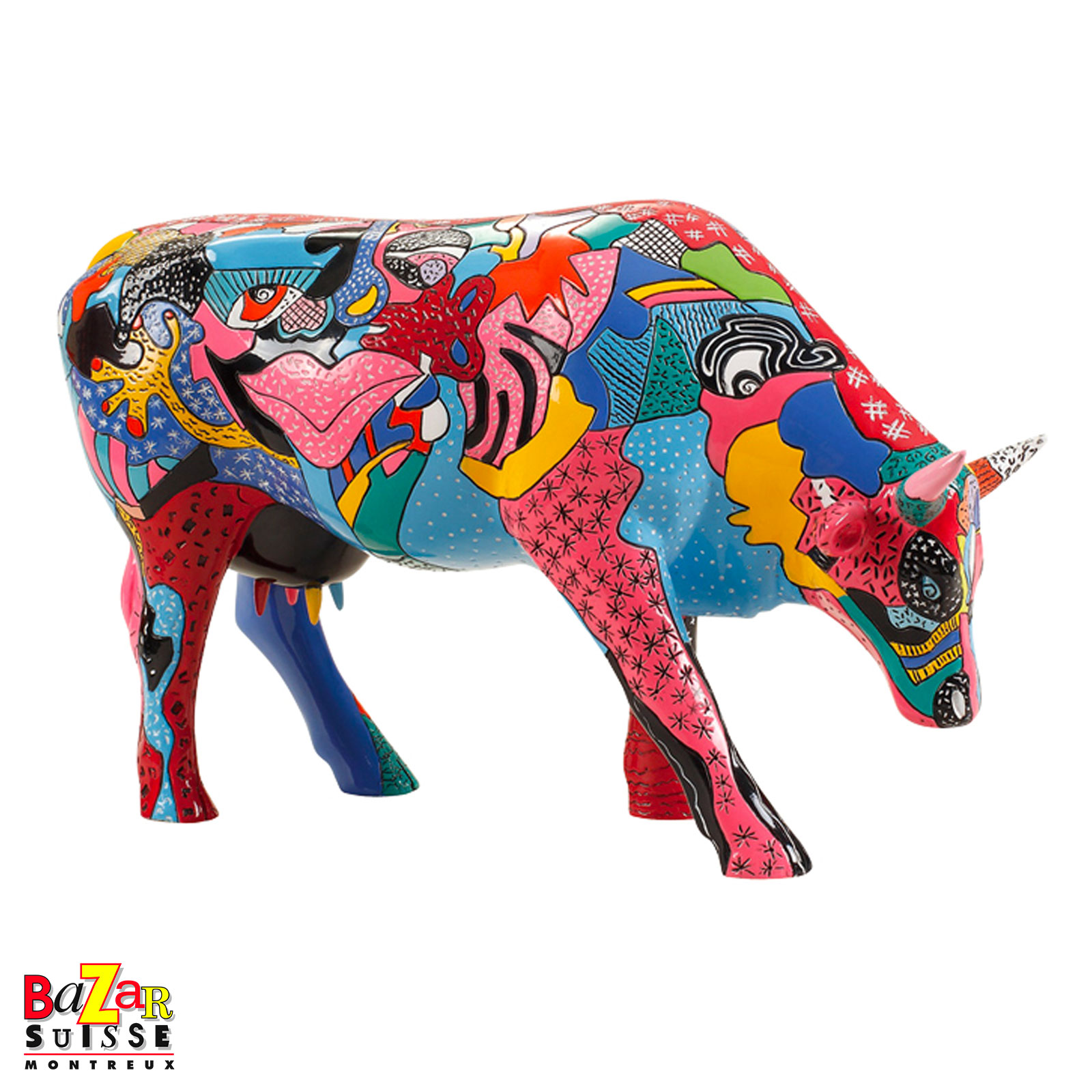 Partying with Pi-COW-sso cow figurine - CowParade - 30 x 9 x 20 cm