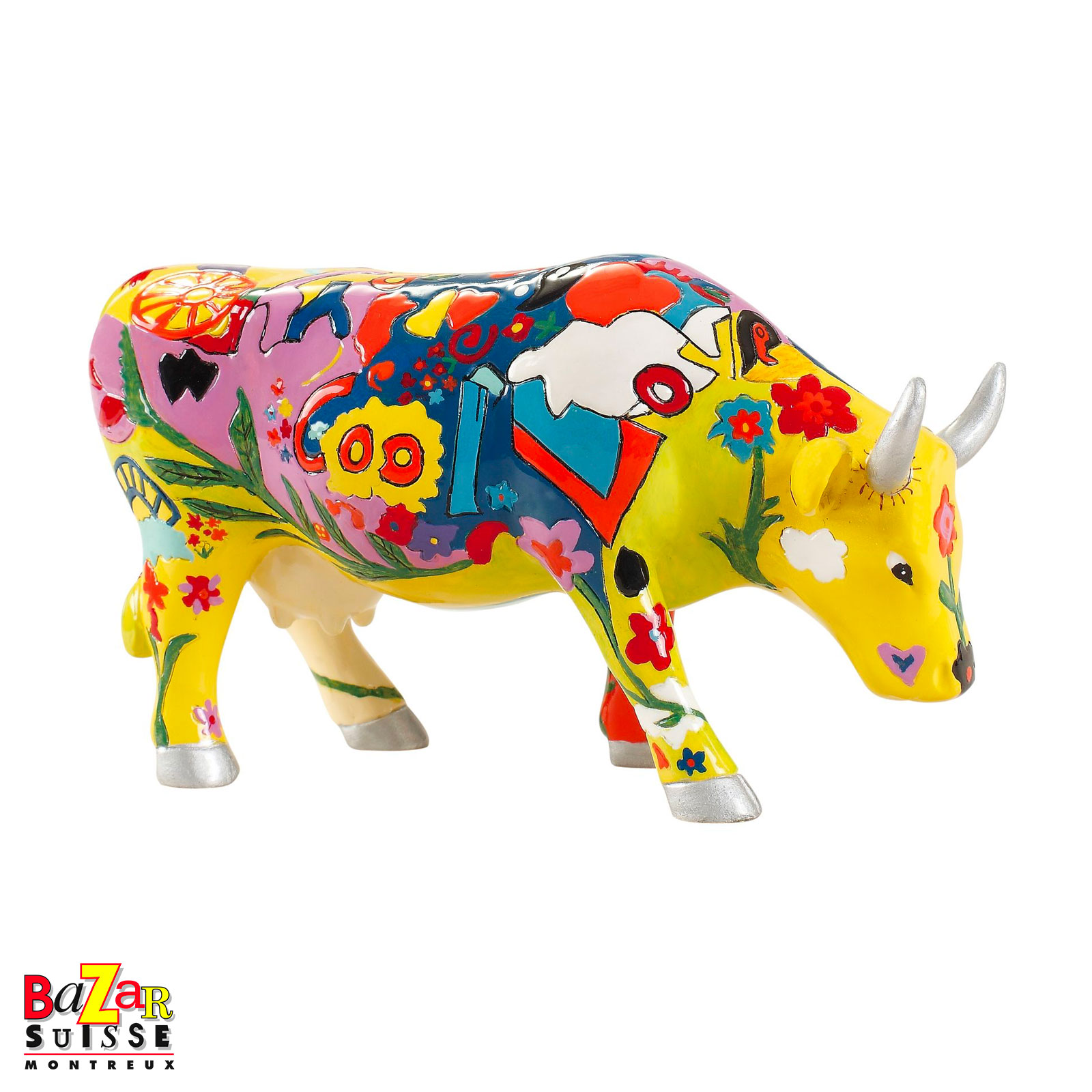 Mucca Groovy Moo - CowParade - 16 x 5 x 11 cm