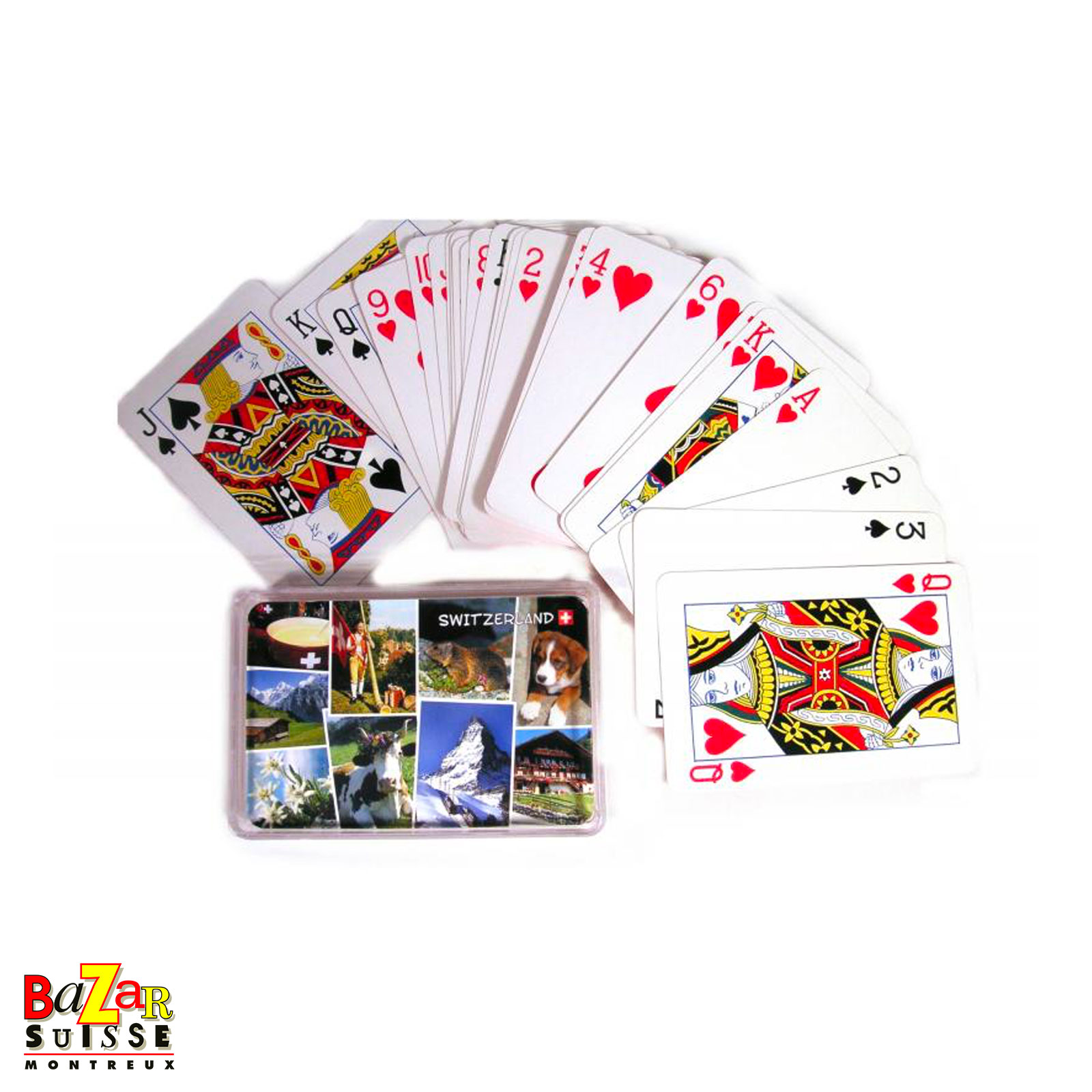 Jeu de 54 cartes - vues suisses