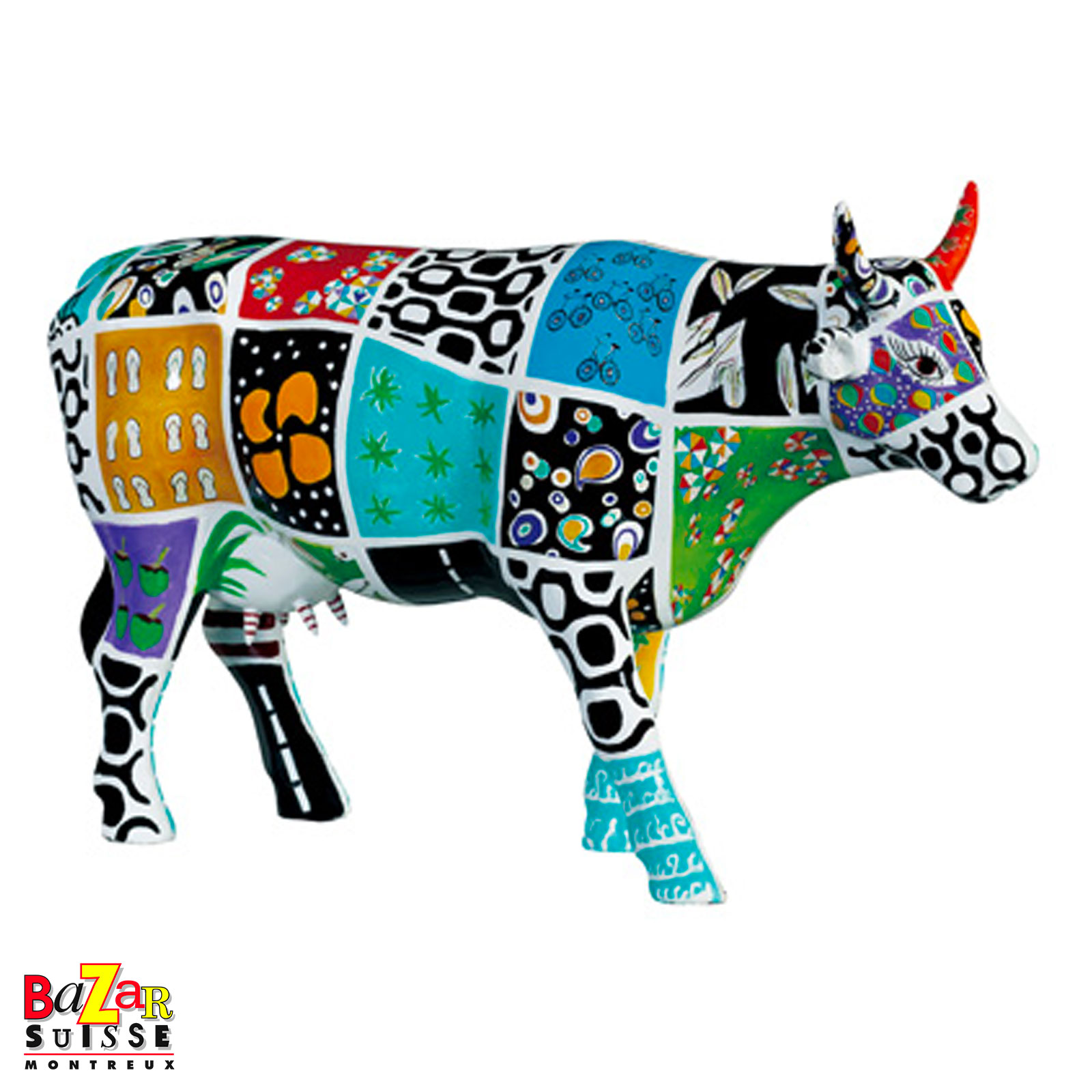 Cowcado de Impanema cow figurine - CowParade - 30 x 9 x 20 cm