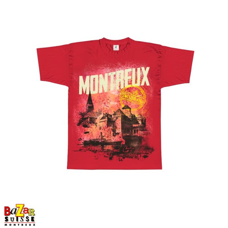 T-shirt Montreux - Switzerland - rosso